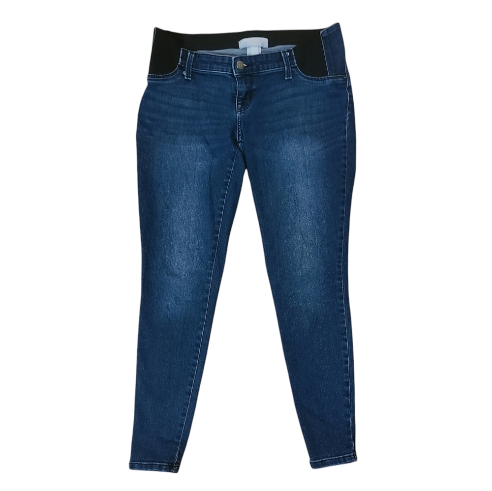 Isabel Maternity Jeggings Women's Size 4 Side Panel Low Rise Medium Dark Wash